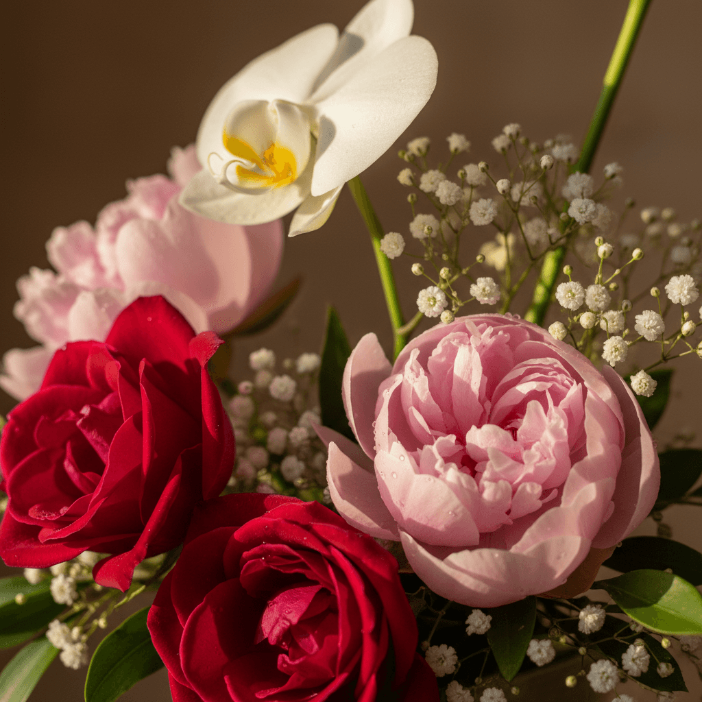 Detailed flower petals revealing layers and hidden beauty